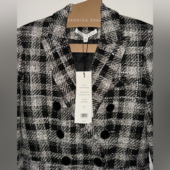 Veronica Beard 💎 Miller Tweed Crystal Embellished Suit Set - Picture 13 of 16